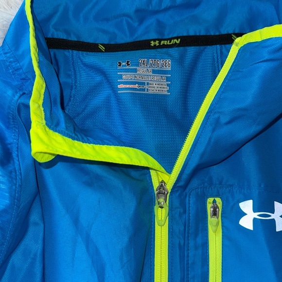 Under Armour Vibrant Blue Jacket with Neon Highlights (A) - Picture 5 of 6